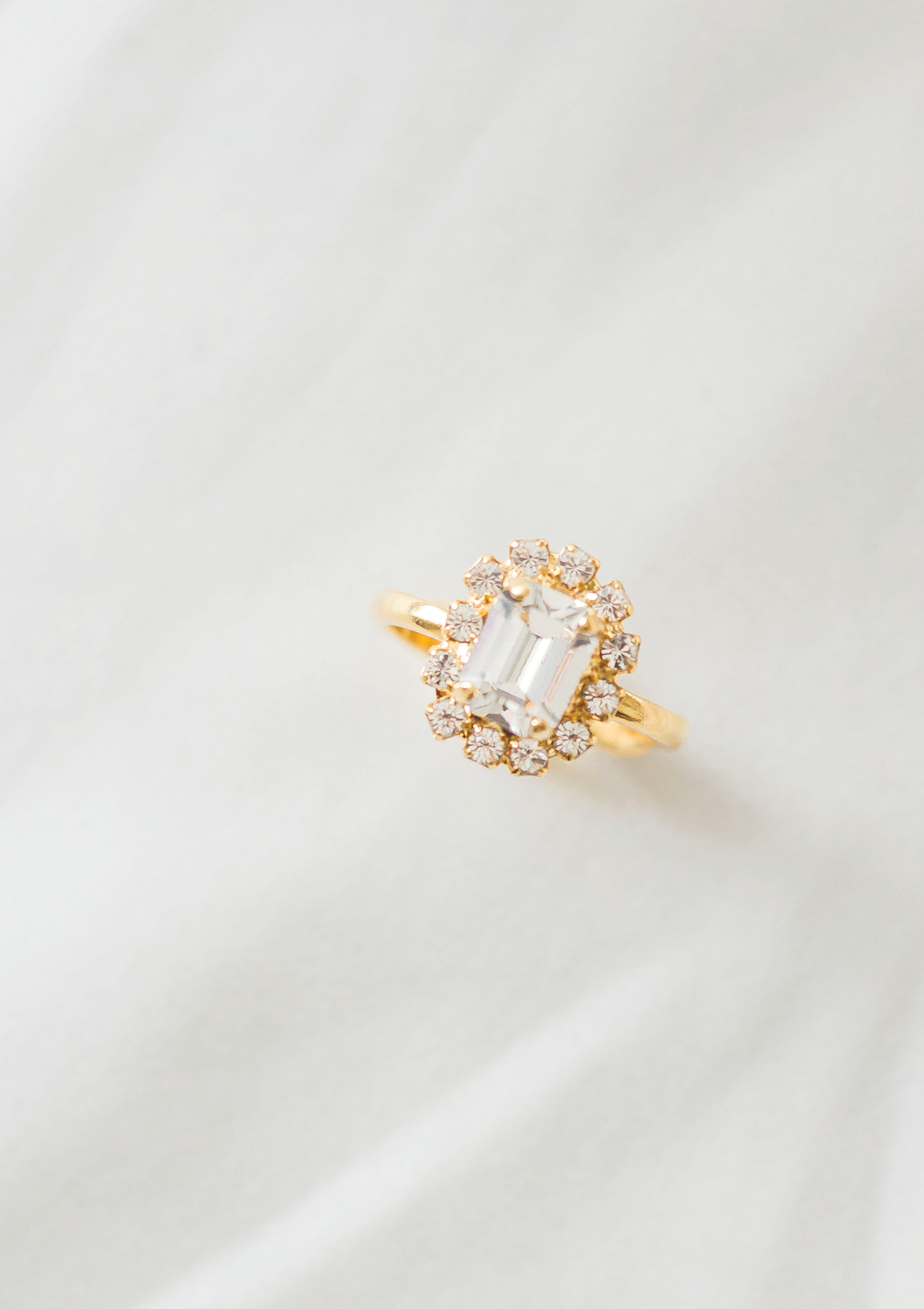 Mini Cambridge ring, jewelry designed and made by Sarah Gauci in Malta. 18K gold plated or Rose Gold. 