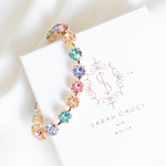 Sparkling Stars Bracelet. 8mm Crystals. Candy Floss. Gold Plated or Rose Gold.