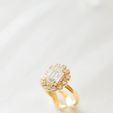 Mini Cambridge ring, jewelry designed and made by Sarah Gauci in Malta. 18K gold plated or Rose Gold. 