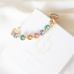 Sparkling Stars Bracelet. 8mm Crystals. Candy Floss. Gold Plated or Rose Gold.
