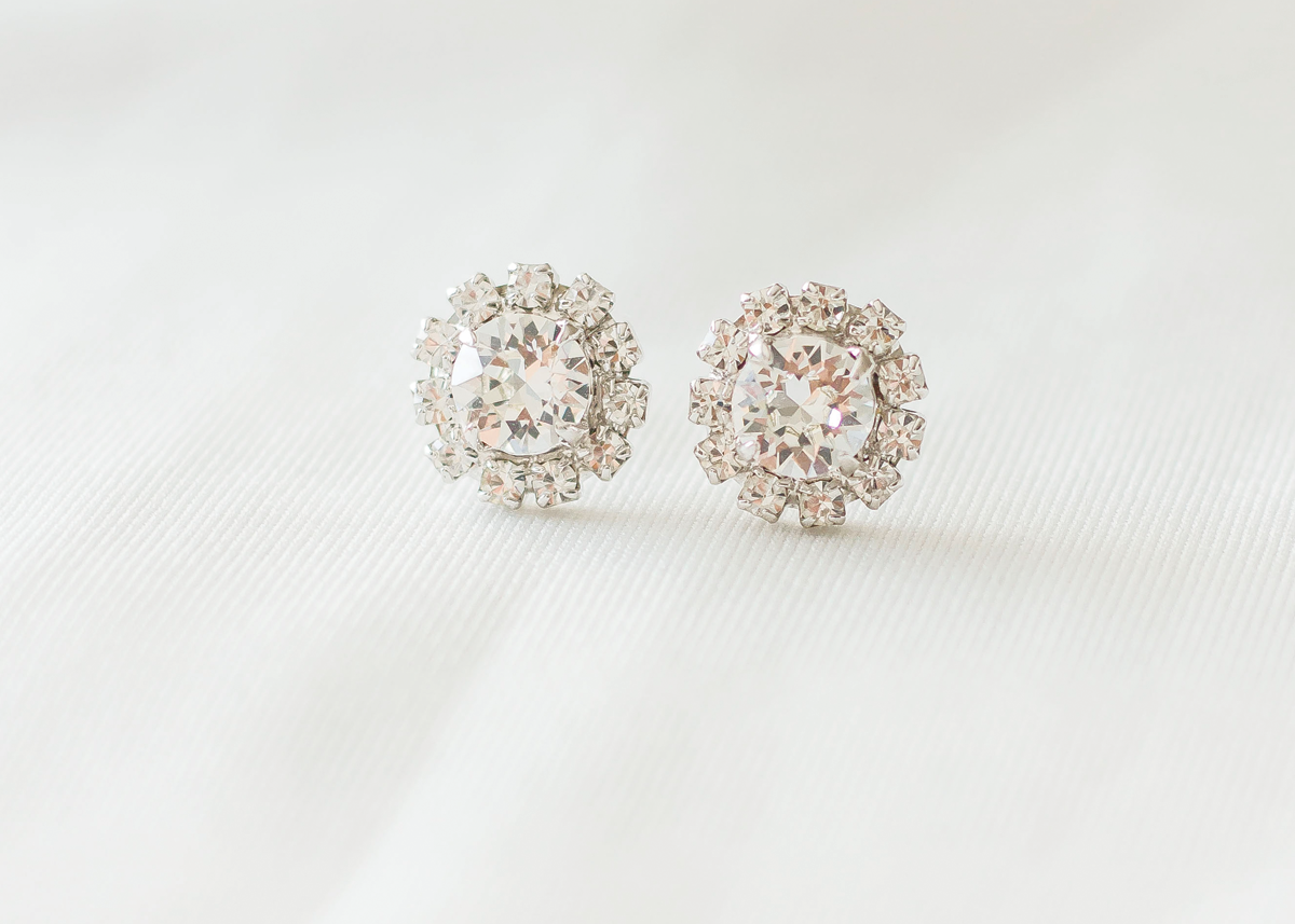 Cassiopeia earrings, jewelry designed and made by Sarah Gauci in Malta. Perfect for the wedding day or everyday. Gold, Rose Gold or Silver Plated. 