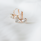 Marie Bow earrings, jewelry designed and made by Sarah Gauci in Malta. Rose Gold Plating. 