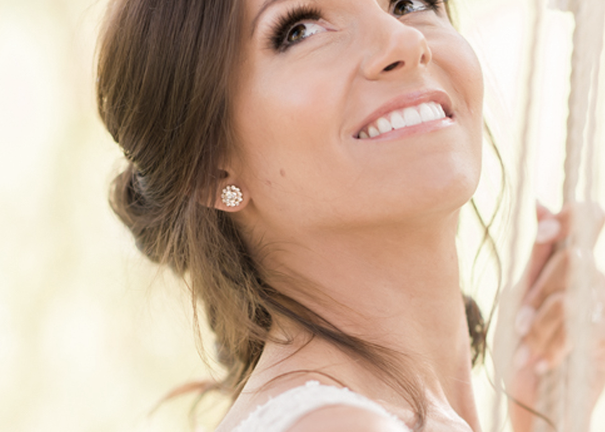 Cassiopeia earrings, jewelry designed and made by Sarah Gauci in Malta. Perfect for the wedding day or everyday. Gold, Rose Gold or Silver Plated. 