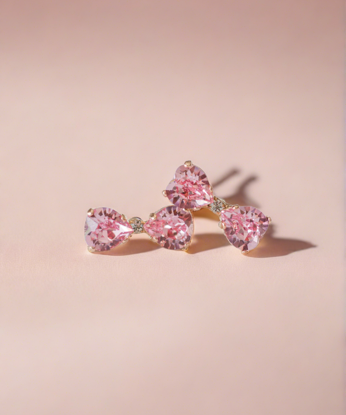 Marie Bow earrings, designed as part of the Marie Collection by Sarah Gauci in Malta. Gold Plating.