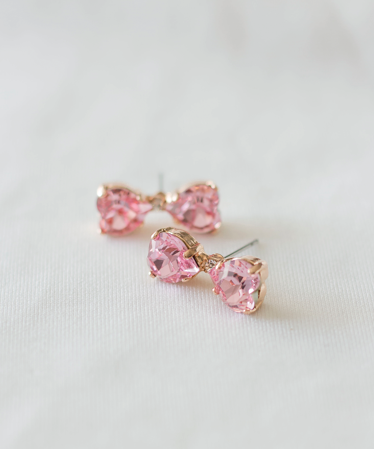 Gold Marie Bow earrings, Bow Jewellery, Bow Earrings, Ribbon Earrings, Pink Jewelry