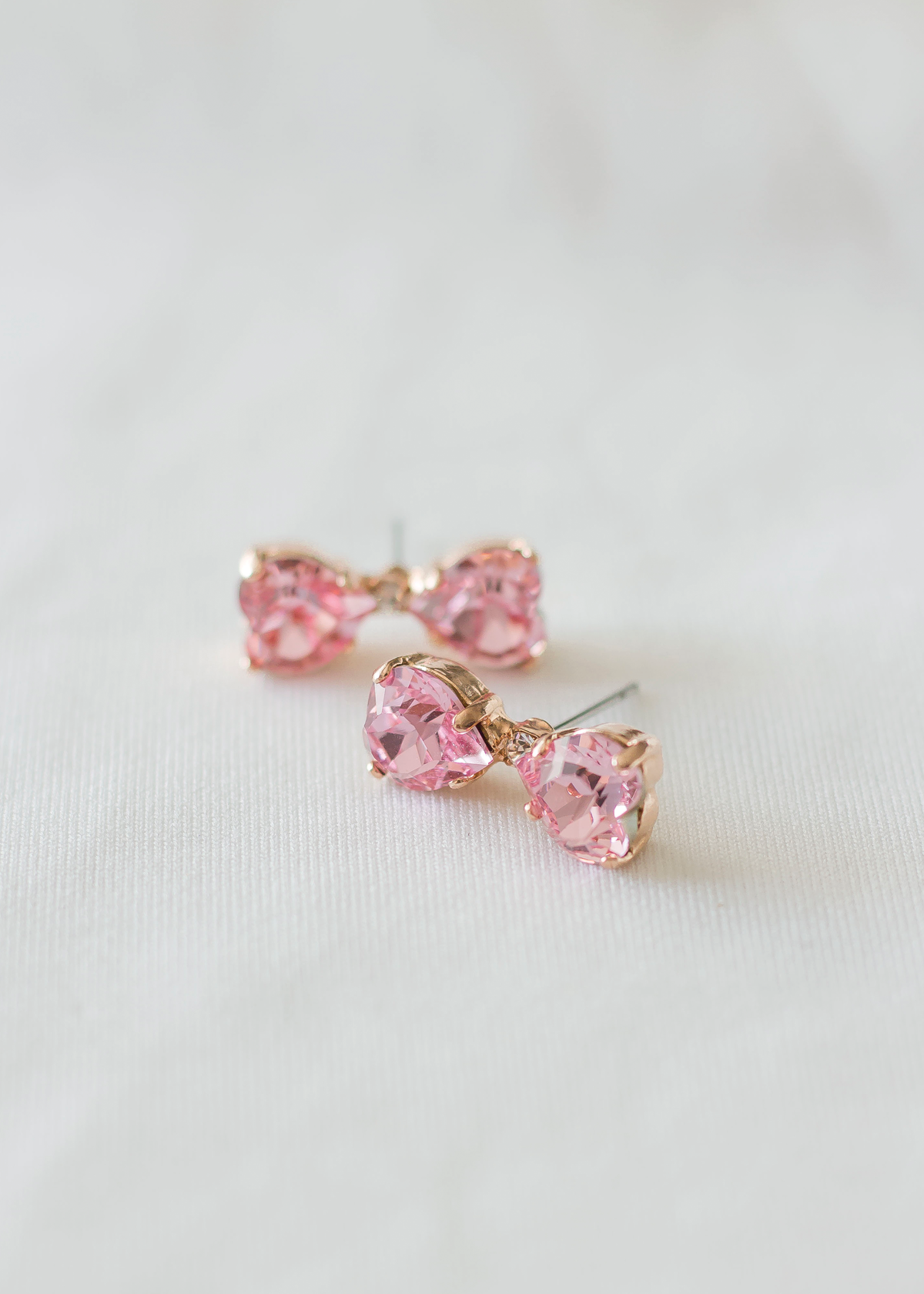 Gold Marie Bow earrings, Bow Jewellery, Bow Earrings, Ribbon Earrings, Pink Jewelry