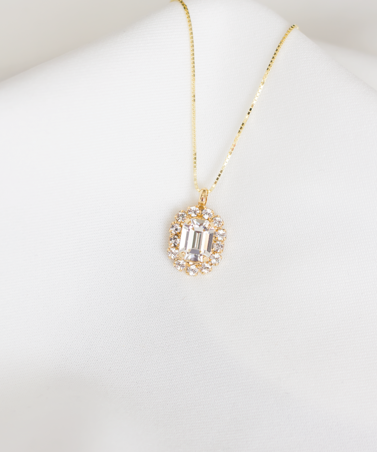 Sparkling Mini Cambridge Necklace, jewelry designed and made by Sarah Gauci in Malta. 