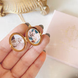 Heirloom Locket Sarah Gauci, Pink Gold Locket, Gold Locket Necklace