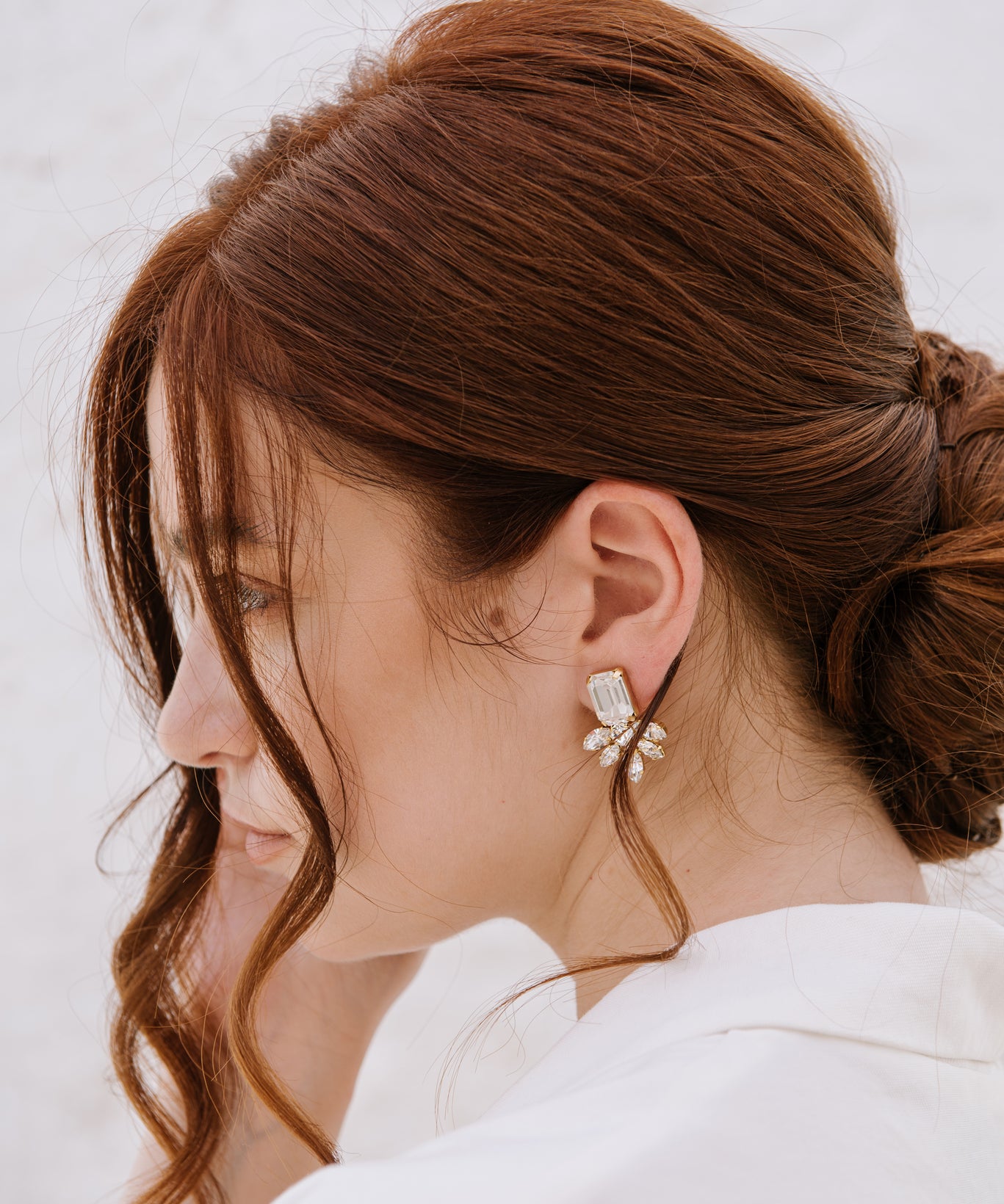 18k gold plated wedding earrings by Sarah Gauci
