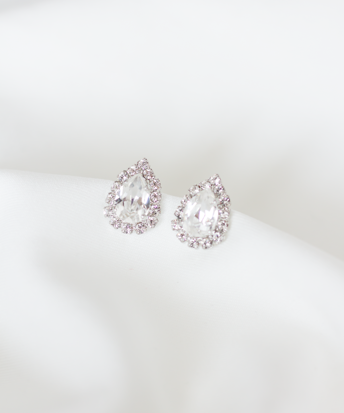 Sarah Gauci Teardrop Stud Wedding Earrings