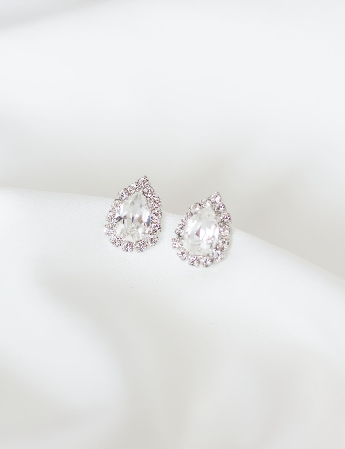 Sarah Gauci Teardrop Stud Wedding Earrings
