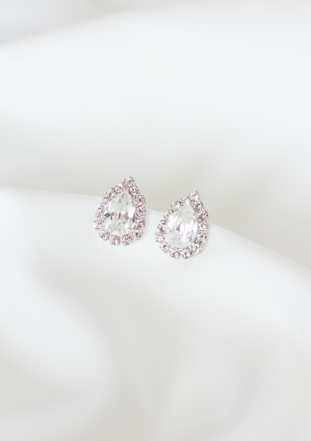 Sarah Gauci Teardrop Stud Wedding Earrings