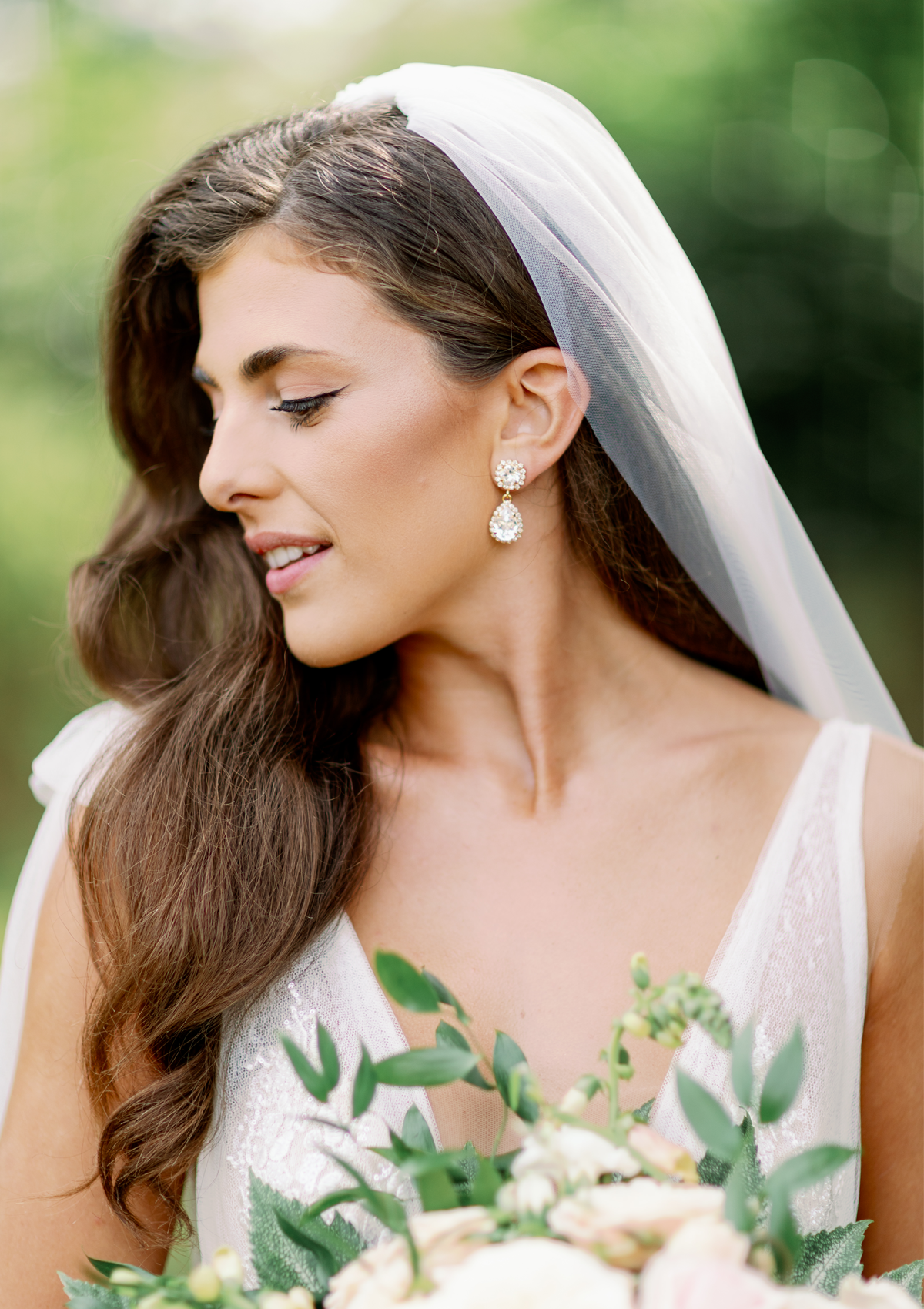 Bridal Wedding Earrings for the Bride Amalfi Wedding Malta Wedding 