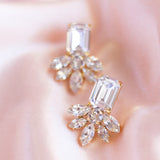 Kensington womens stud earrings for Malta & European Weddings, jewelry designed and made by Sarah Gauci in Malta. 18K Gold Plated Brass.