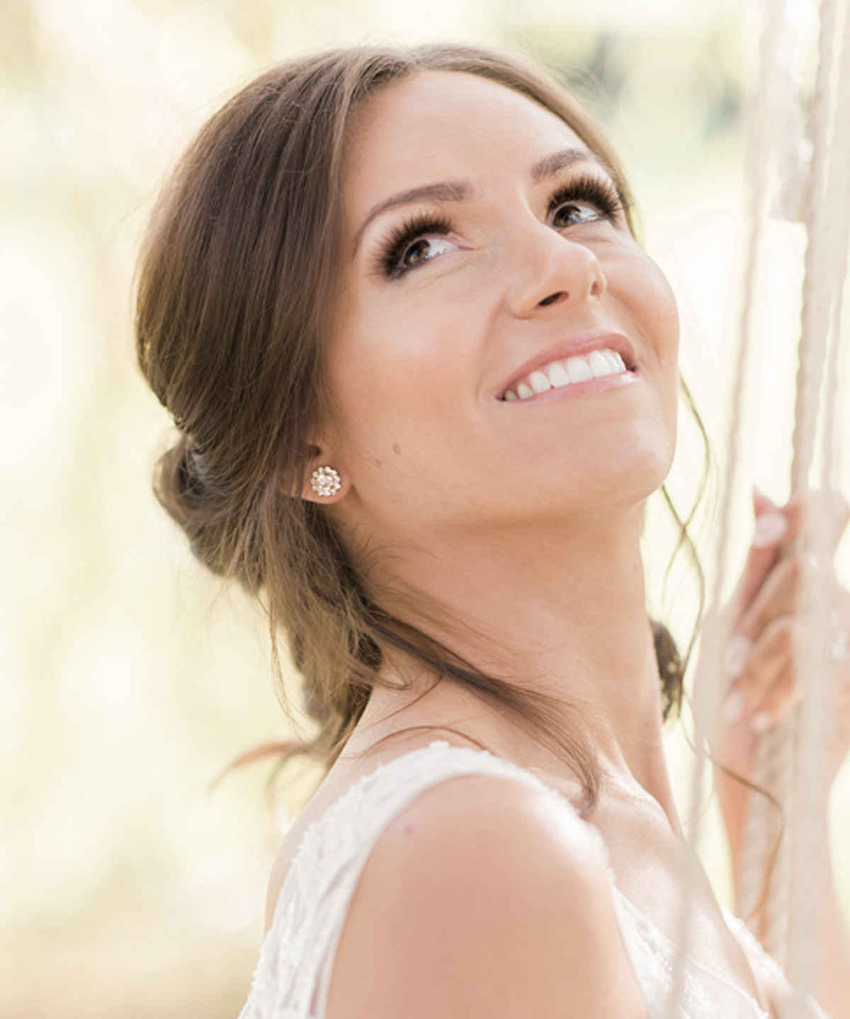 Cassiopeia earrings, jewelry designed and made by Sarah Gauci in Malta. Perfect for the wedding day or everyday. Gold, Rose Gold or Silver Plated. 