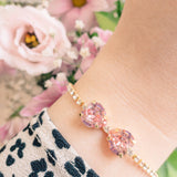 The Sparkling Marie Bow Bracelet | Ballerina Pink