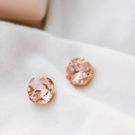 Majesty Studs, jewelry designed and made by Sarah Gauci in Malta. 16K gold, rose gold or silver plated.
