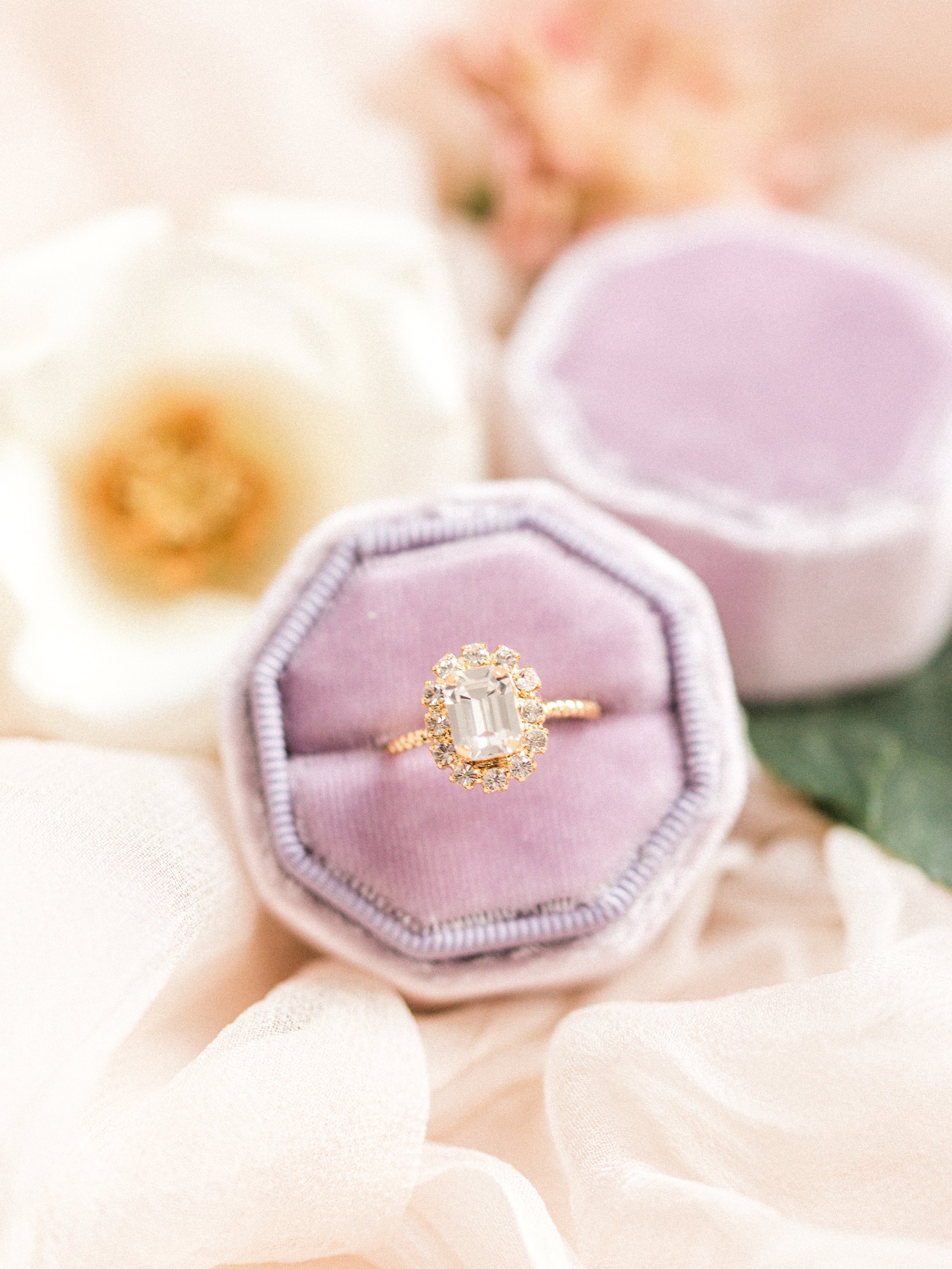 Mini Cambridge ring, jewelry designed and made by Sarah Gauci in Malta. 18K gold plated or Rose Gold. 