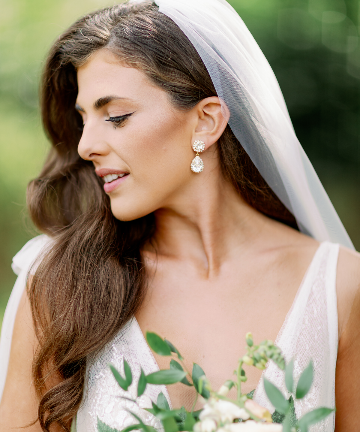 Sophia Earrings adorned with crystals from Swarovski on a luxury plating of your choice, jewelry designed and made by Sarah Gauci in Malta.