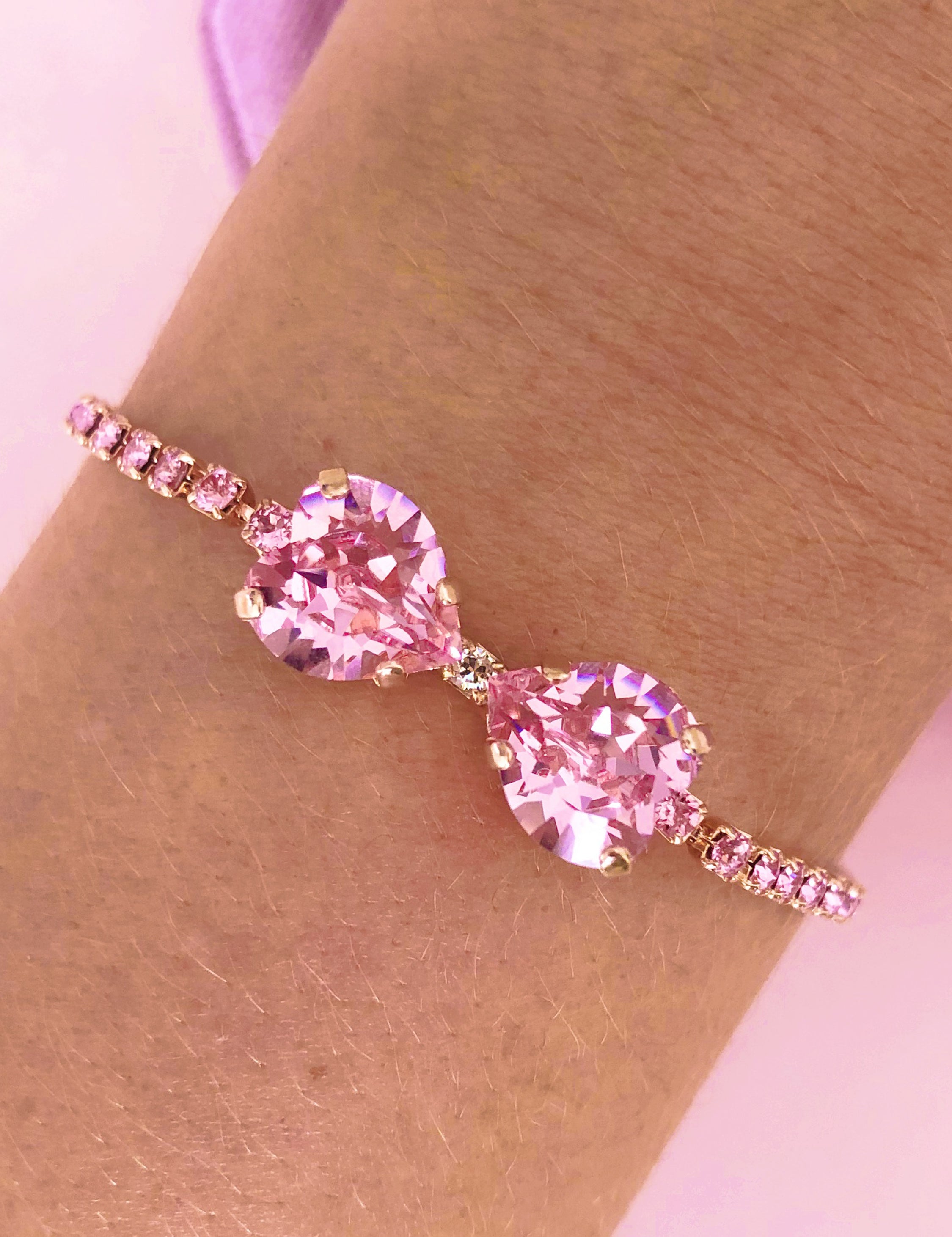 Marie Bow Bracelet, jewelry designed and made by Sarah Gauci in Malta. 16K gold plated or Rose Gold Plated. 